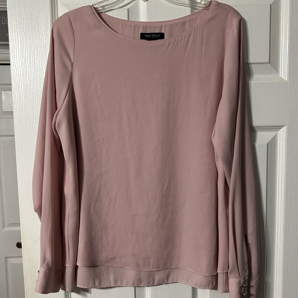 White House Black Market Layered Open Back Blouse
